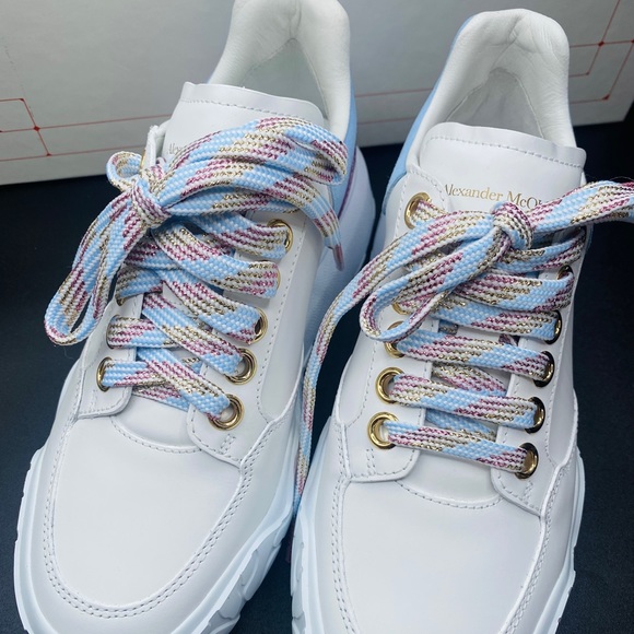 Alexander McQueen Women’s Court Leather Sneakers Size 8 NWB AUTHENTIC - Picture 6 of 12